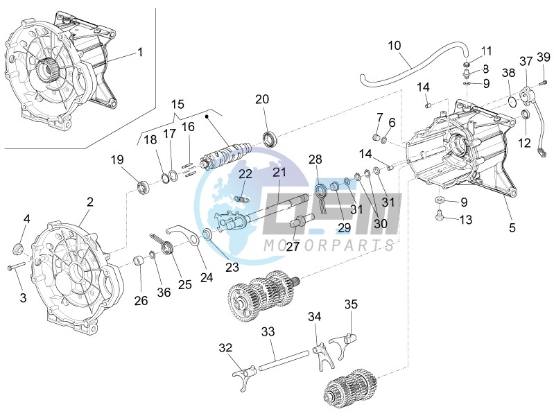 Gear box / Selector / Shift cam