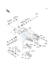 KX 250 N [KX250F] (N1) [KX250F] drawing SWINGARM