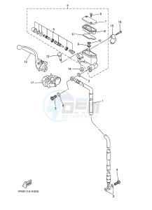 YZ250 (1SSH 1SSJ 1SSK 1SSL 1SSL) drawing FRONT MASTER CYLINDER