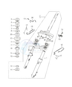 KISBEE 50 N drawing FORKS AND STEERING