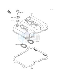 EX 250 F [NINJA 250R] (F6-F9) [NINJA 250R] drawing CYLINDER HEAD COVER