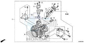 CBR300RF CBR300R Europe Direct - (ED) drawing THROTTLE BODY