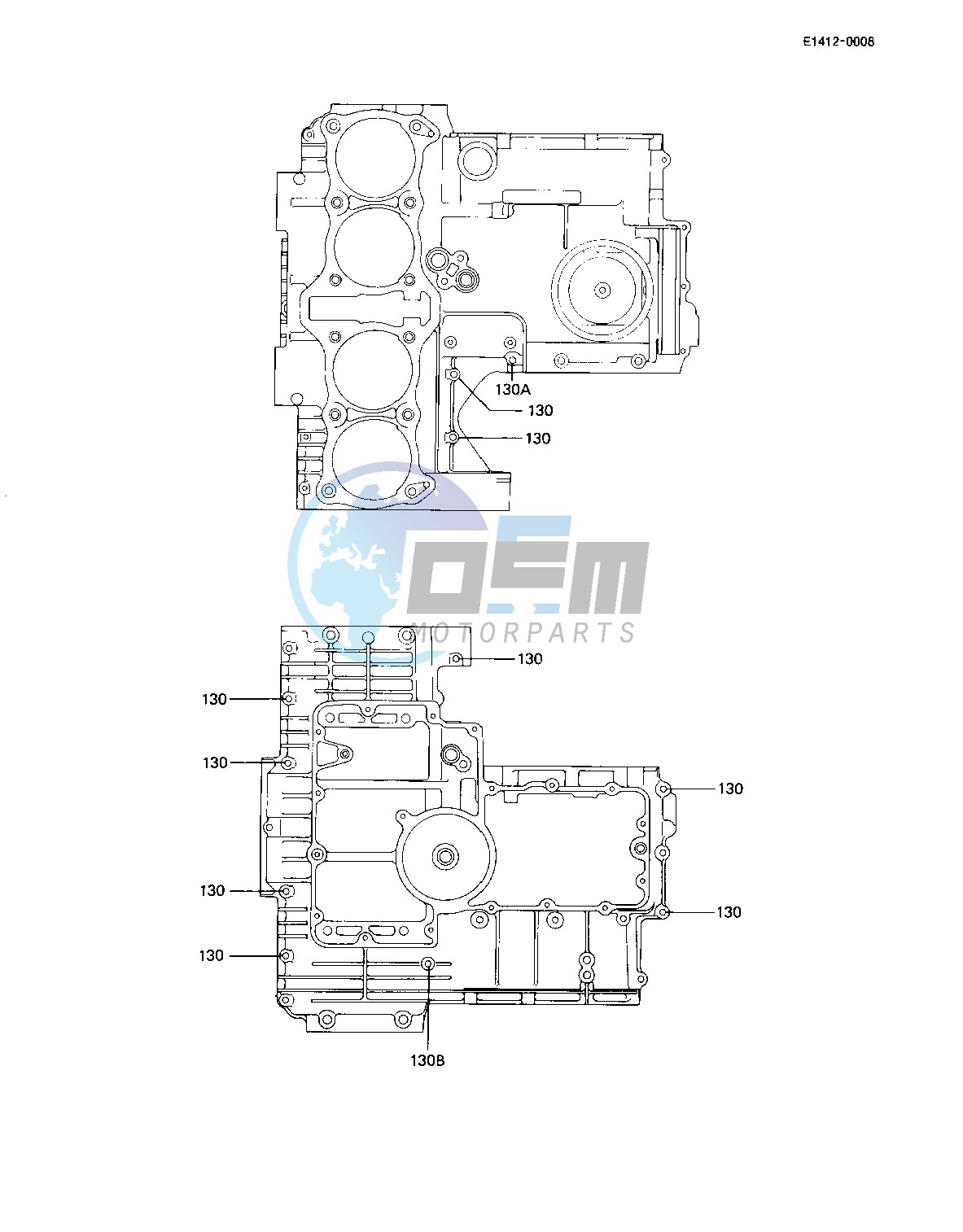 CRANKCASE BOLT & STUD PATTERN