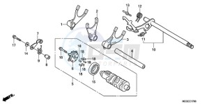 VT750C9 Ireland - (EK / MK) drawing GEARSHIFT DRUM