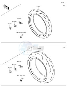 NINJA ZX-10R ZX1000SJF XX (EU ME A(FRICA) drawing Tires