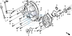 CB600F HORNET drawing CLUTCH COVER