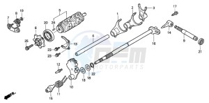 TRX350FM FOURTRAX drawing GEARSHIFT FORK