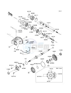 KVF 650 E [BRUTE FORCE 650 4X4 HARDWOODS GREEN HD] (E6F-E9F) E9F drawing DRIVE SHAFT-REAR