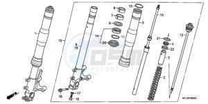 CBR600RR9 BR / MME SPC - (BR / MME SPC) drawing FRONT FORK