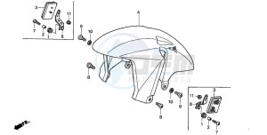 CBR900RR FIRE BLADE drawing FRONT FENDER