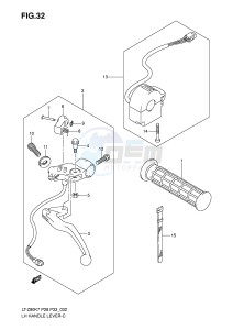 LT-Z90 (P28-P33) drawing LH HANDLE LEVER