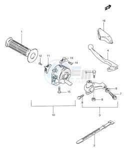 TS185ER (E1) drawing LEFT HANDLE LEVER (MODEL Y K1)