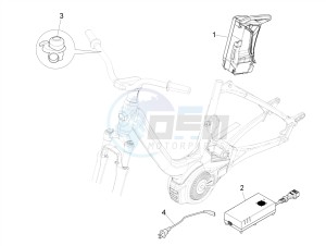 Wi-Bike Uni Deore Comfort 2017 (NAFTA) drawing Remote control switches - Battery - Horn