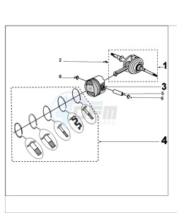 KISBEE 4T OY D drawing CRANKSHAFT AND PISTON