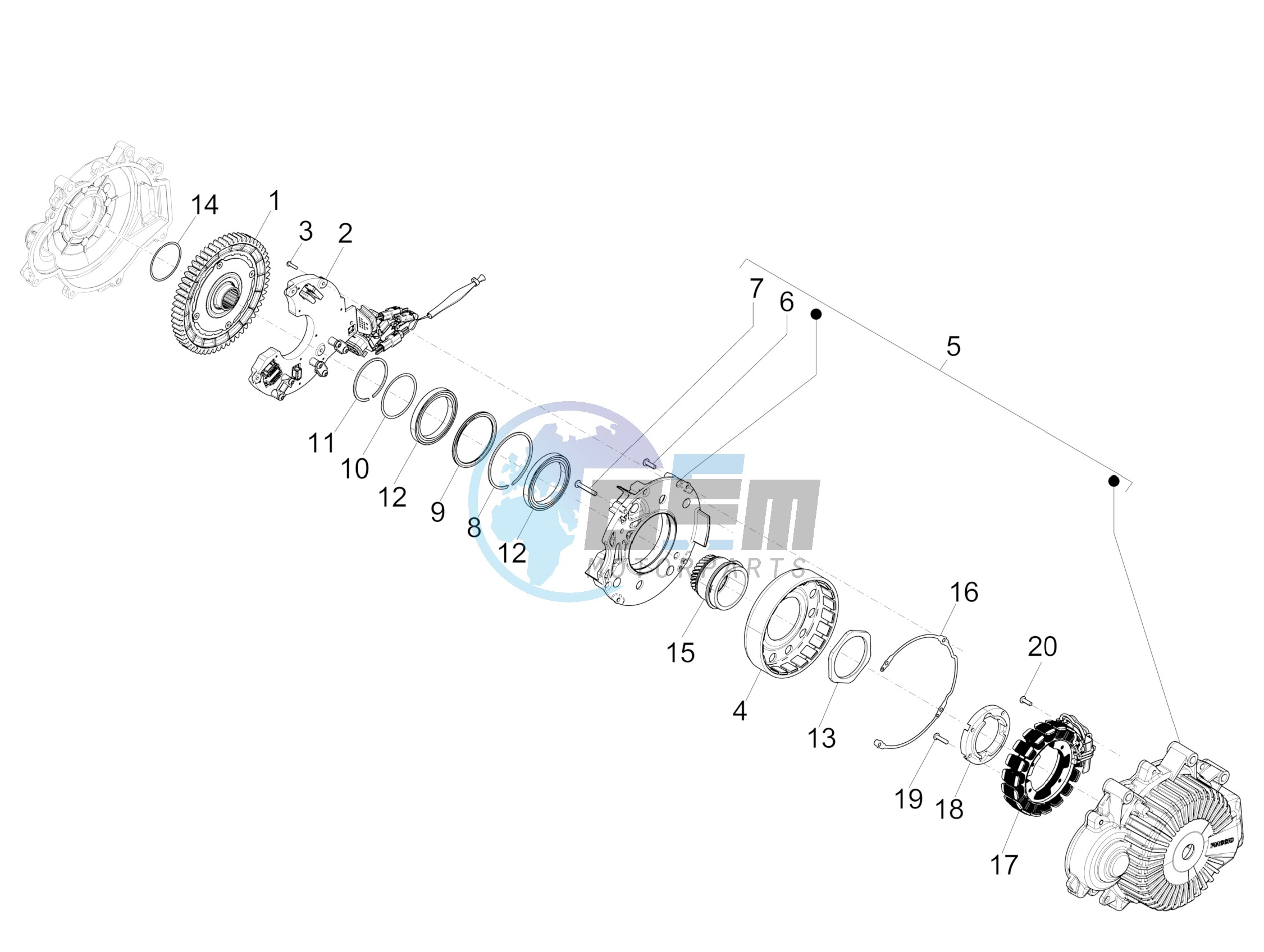 Flywheel magneto