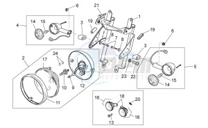 V7 Racer 750 drawing Front lights