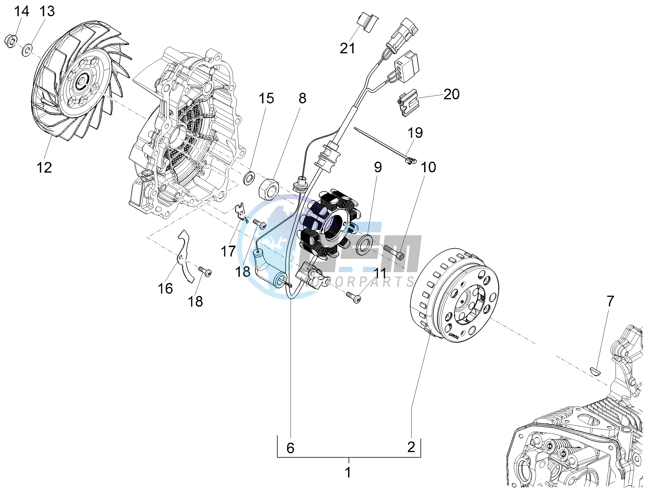 Flywheel magneto