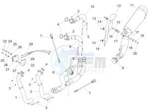 RSV4 1000 RR drawing Exhaust pipe