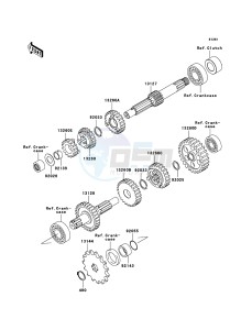 KLX110 KLX110A9F EU drawing Transmission