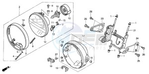 CB1300F1 CB1300SUPER FOUR drawing HEADLIGHT (2)