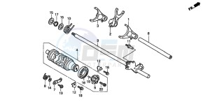 CB600F CB600F drawing GEARSHIFT DRUM