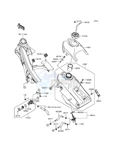 KLX450R KLX450AGF EU drawing Fuel Tank