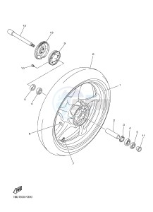 FZ8-NA FZ8 (NAKED, ABS) 800 FZ8-N ABS (59P8) drawing FRONT WHEEL