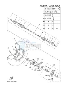 YXR700F YXR7FD RHINO 700 (1RBE 1RBF 1RBG 1RBH) drawing FRONT WHEEL 2