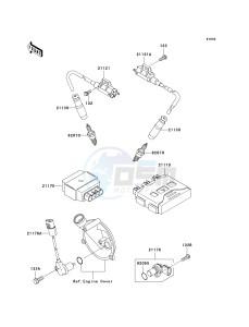 KVF650 D [BRUTE FORCE 650 4X4] (D1) D1 drawing IGNITION SYSTEM