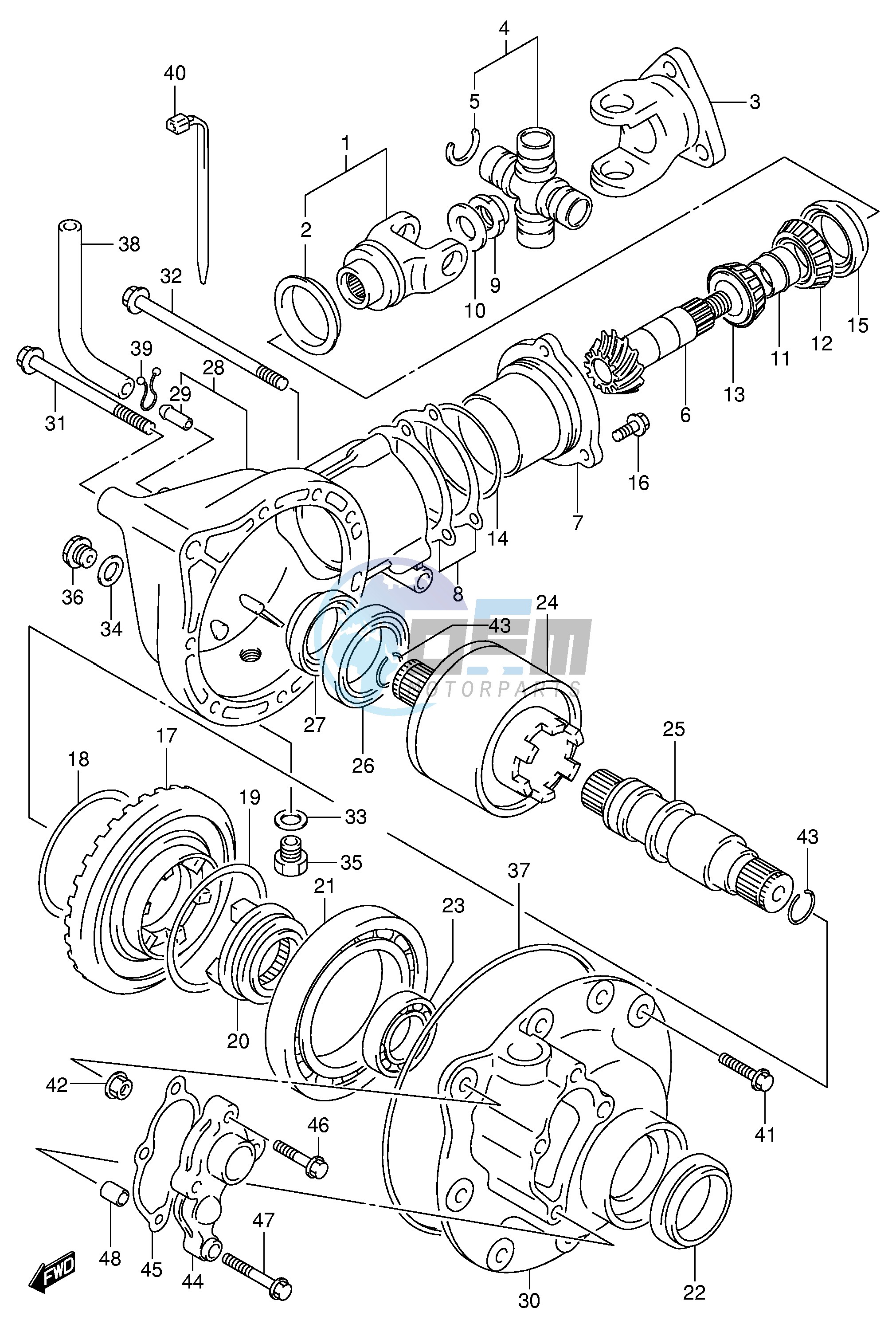 FINAL BEVEL GEAR (FRONT)(MODEL K1)