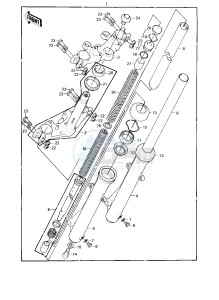 KE 175 D [KE175] (D2-D3) [KE175] drawing FRONT FORK -- 80-81 KE175-D2_D3- -