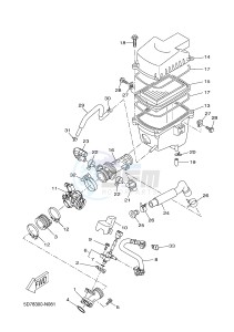 YZF-R125 YZF-R125A R125 (BR62 BR62 BR62 BR62) drawing INTAKE