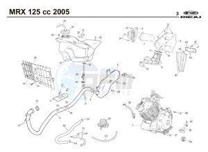 MRX-125-4T-RED drawing HOSE CONNEXIONS TANKS