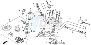 CB250 TWO FIFTY drawing HANDLE PIPE/TOP BRIDGE