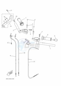 YZF125-A YZF-R125 (B5G2) drawing STEERING HANDLE & CABLE