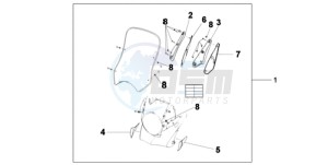 XL700V9 Europe Direct - (ED / SPC) drawing WINDSCREEN