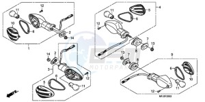 CBR600RA9 BR / ABS MME - (BR / ABS MME) drawing WINKER (3)