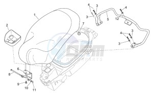 Mojito 50 Custom eng. Piaggio drawing Saddle - handle