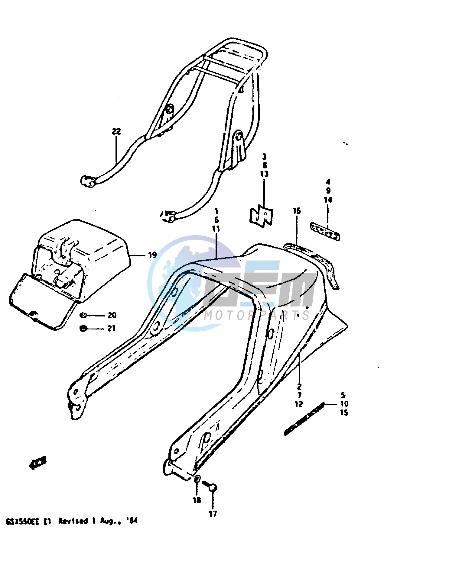 SEAT TAIL COVER (GSX550ESE EFE)