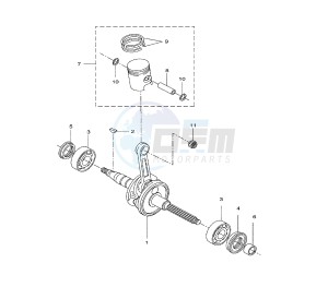 BW'S EASY 50 drawing CRANKSHAFT AND PISTON