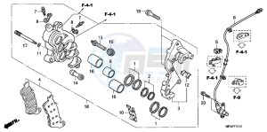 CB1000RAC drawing R. FRONT BRAKE CALIPER (CB1000RA)