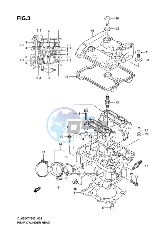 REAR CYLINDER HEAD