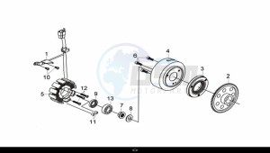 CRUISYM 300 (LV30W1Z1-EU) (L9) drawing DRIVEN PULLEY ASSY