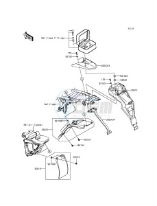 KLX125 KLX125CEF XX (EU ME A(FRICA) drawing Rear Fender(s)