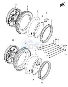 KDX 400 A [KDX400] (A1-A2) [KDX400] drawing WHEELS_TIRES