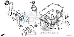 CB500XD CB500X Continue » UK - (E) drawing OIL PAN/ OIL PUMP