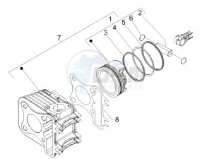 LX 150 4T USA drawing Cylinder - piston - wrist pin unit