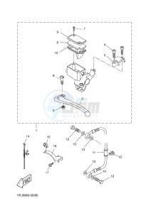 NS50N AEROX NAKED (1PL8 1PL8 1PL8) drawing REAR MASTER CYLINDER