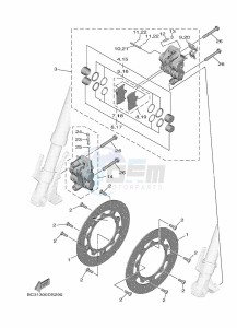 XP530D-A TMAX DX ABS (BC3D) drawing FRONT BRAKE CALIPER