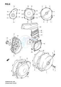 AN650 (E2) Burgman drawing CRANKCASE COVER